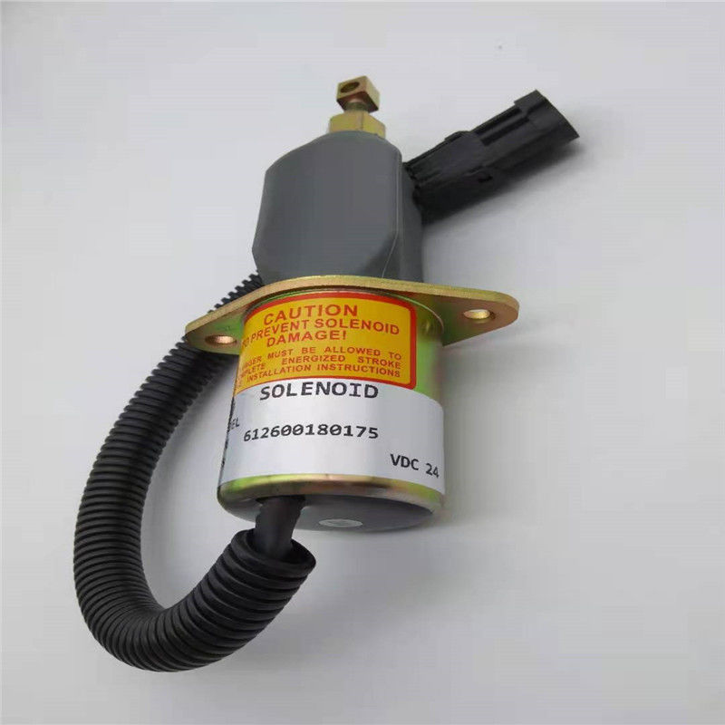 612600180175 DOOSAN DX50 হুইল লোডার ইঞ্জিন পার্ট ব্ল্যাক প্লাগের জন্য সোলেনয়েড ভালভ ফিট বন্ধ করুন