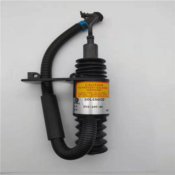 D59-105-01 ডংফেং খননকারী ইঞ্জিন যন্ত্রাংশ 24V এর জন্য উপযুক্ত সোলেনয়েড ভালভ বন্ধ করুন