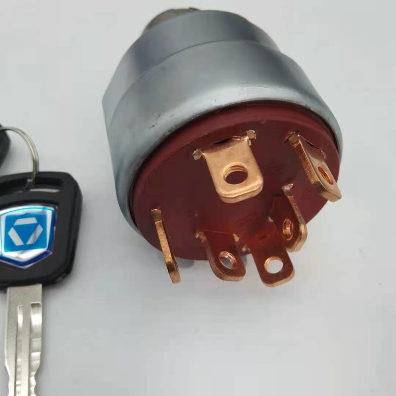 Xcmg XuGong ইঞ্জিন স্টার্টার সুইচের জন্য মেটাল ইউনিভার্সাল এক্সক্যাভেটর ইগনিশন সুইচ ফিট